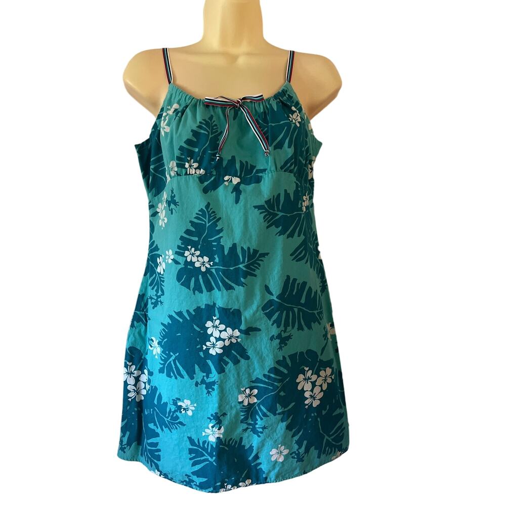 Disney Teal Tropical Print Midi Dress